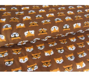 Stretchjersey Füchse braun